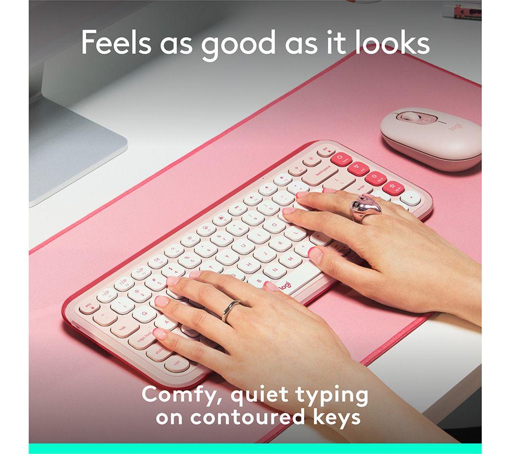 LOGITECH Pop Icon Keys Wireless Keyboard - Rose image number 3 of 11