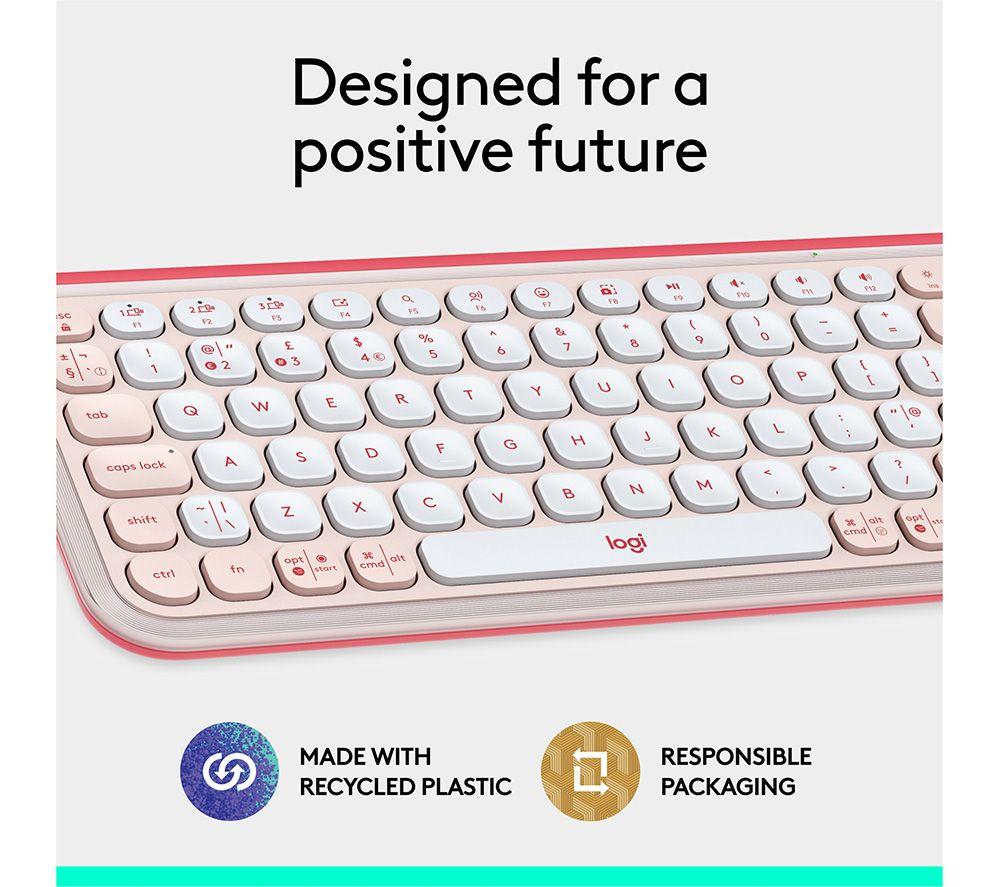LOGITECH Pop Icon Keys Wireless Keyboard - Rose image number 11 of 11