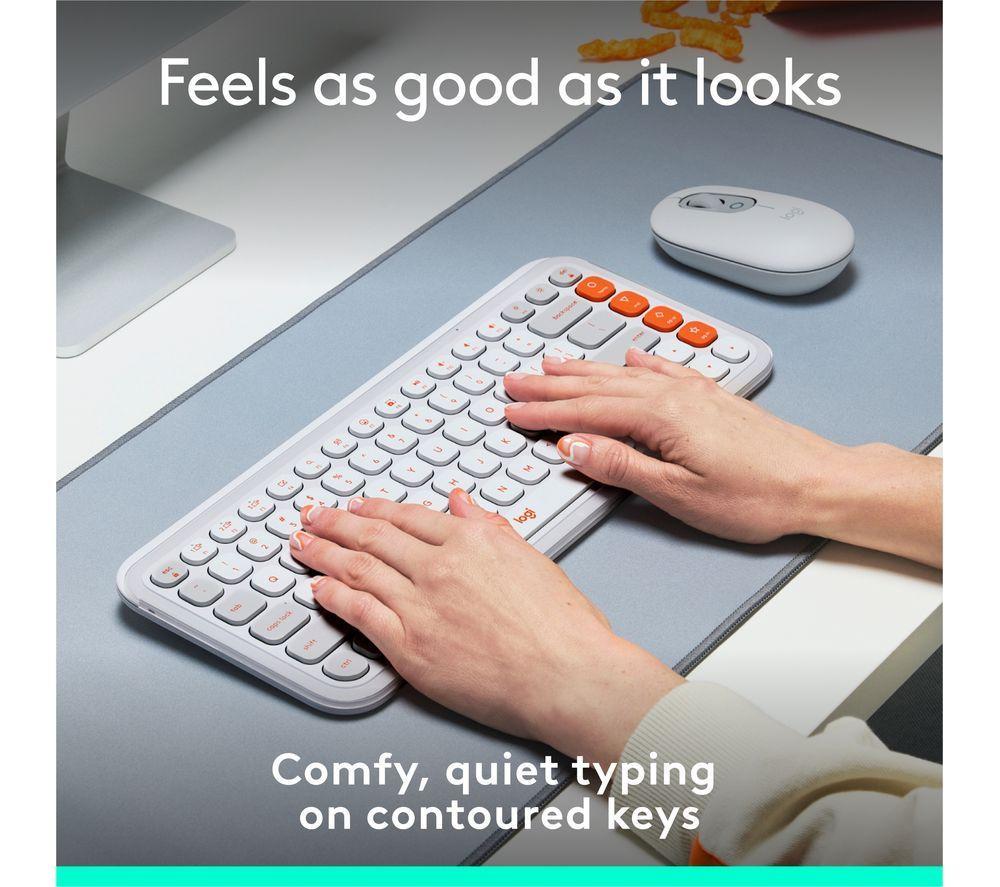 LOGITECH Pop Icon Keys Wireless Keyboard - White image number 5 of 11