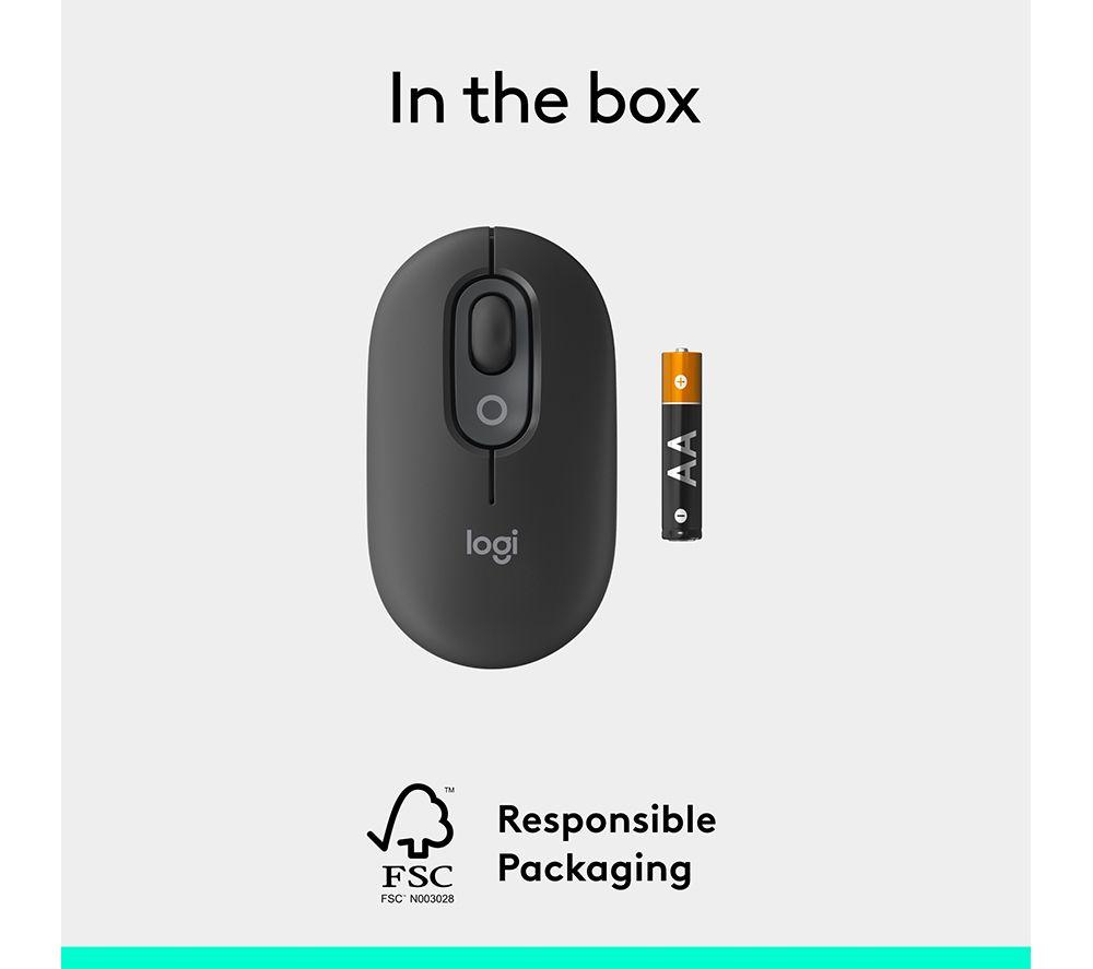 LOGITECH Pop Icon Wireless Optical Mouse - Graphite image number 10 of 11