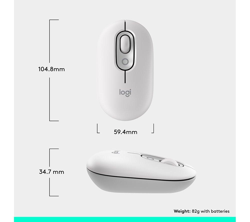 LOGITECH Pop Icon Wireless Optical Mouse - White image number 9 of 11