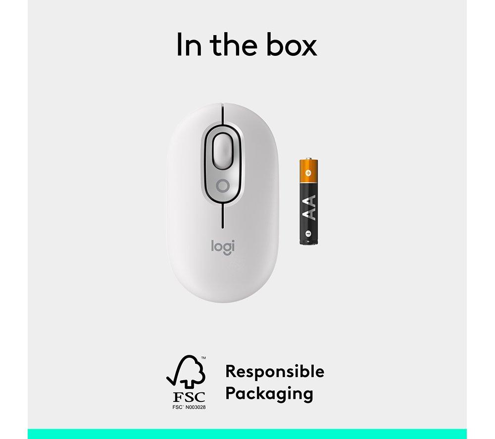 LOGITECH Pop Icon Wireless Optical Mouse - White image number 10 of 11