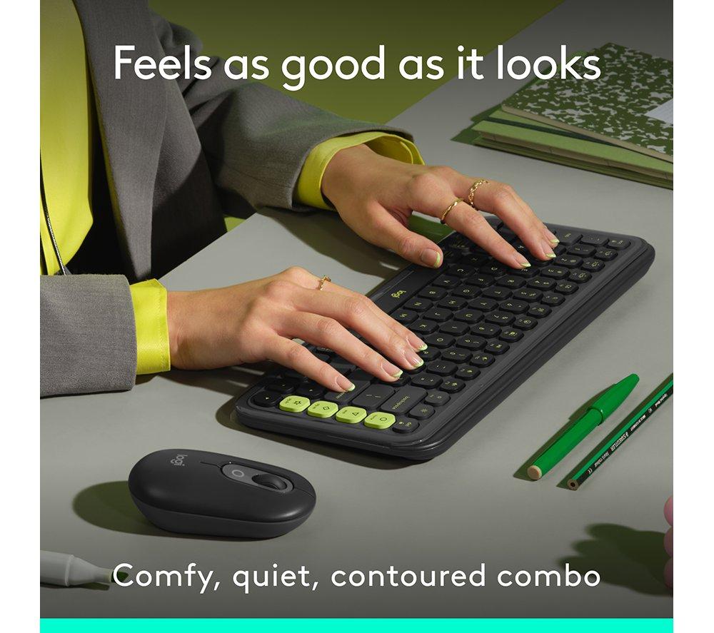 LOGITECH Pop Icon Combo Wireless Keyboard & Mouse Set - Graphite image number 3 of 11