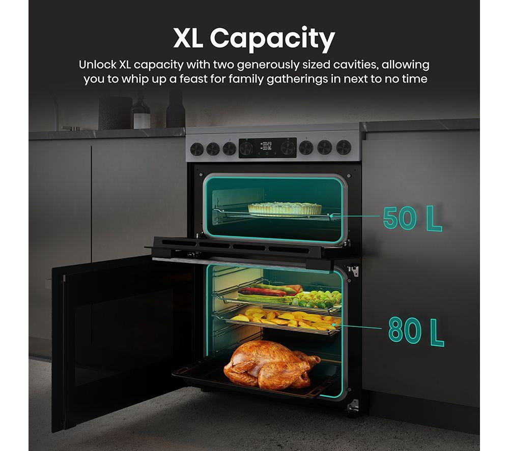 HISENSE Hi6 Max 80/50L HDCEC6C20X 60cm Electric Ceramic Cooker - Stainless Steel image number 3 of 16