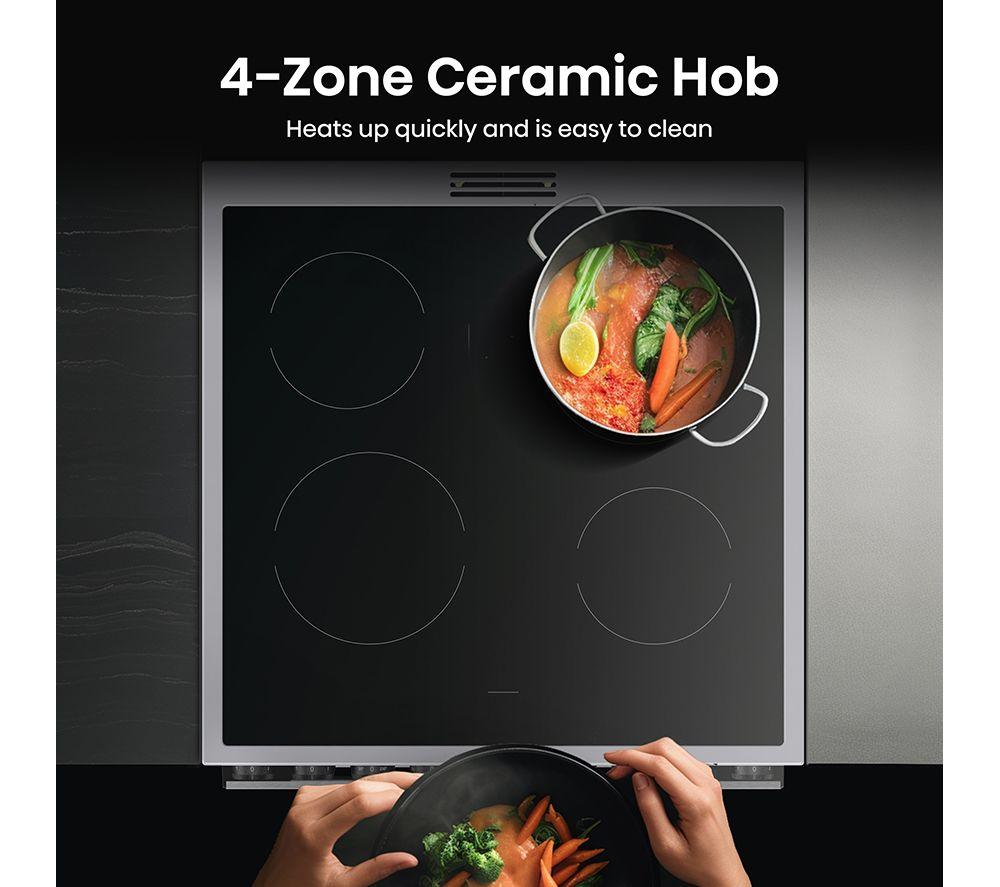 HISENSE Hi6 Max 80/50L HDCEC6C20X 60cm Electric Ceramic Cooker - Stainless Steel image number 8 of 16