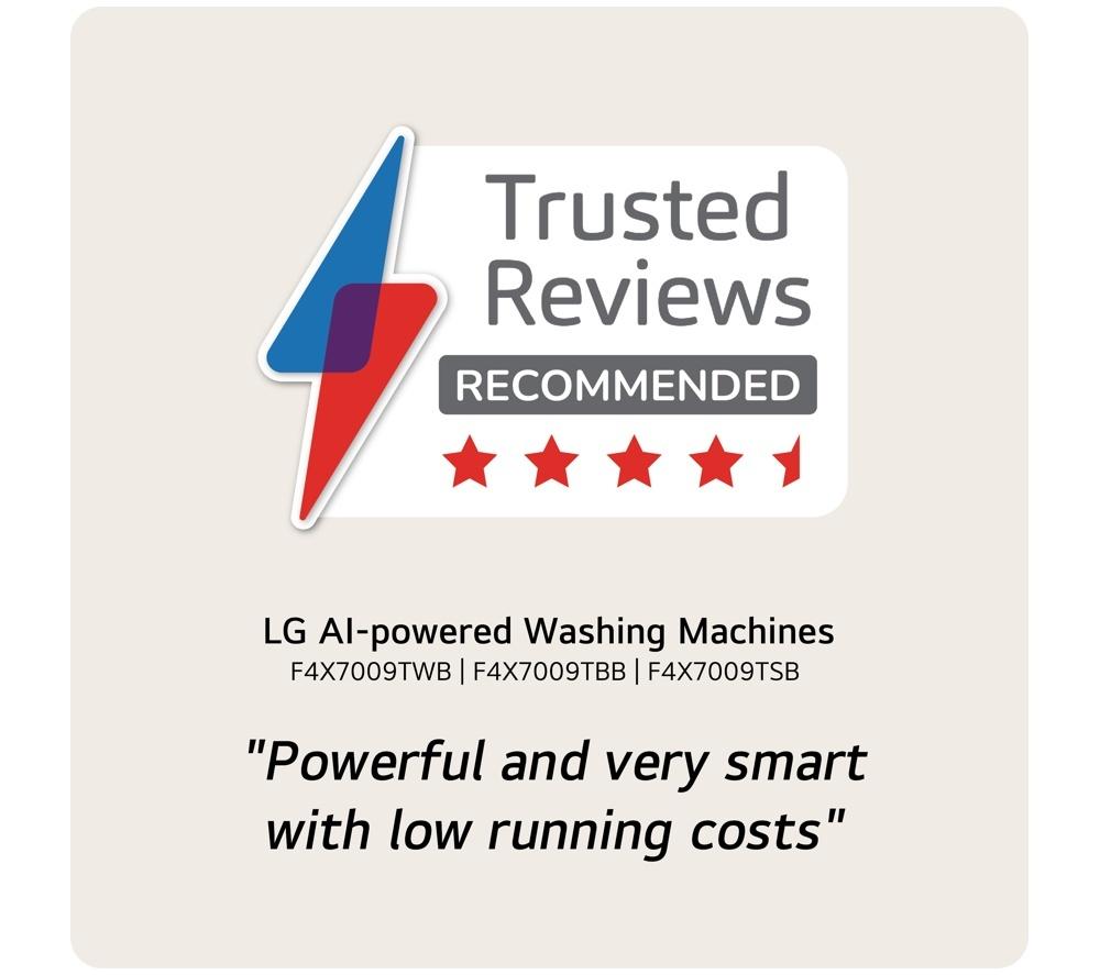 LG Series 7 AI Direct Drive F4X7009TBB WiFi-enabled 9 kg 1400 Spin Washing Machine - Matte Black image number 4 of 18