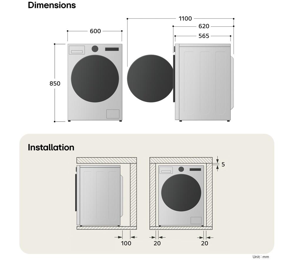 LG Series 7 AI Direct Drive F4X7009TBB WiFi-enabled 9 kg 1400 Spin Washing Machine - Matte Black image number 12 of 18