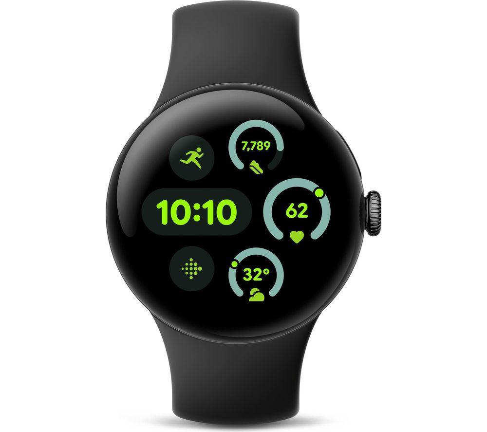 GOOGLE Pixel Watch 3 4G LTE - Black, Obsidian Band, 41 mm image number 2 of 11