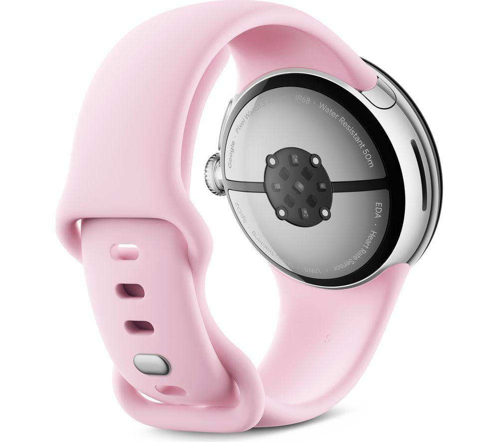 GOOGLE Pixel Watch 3 4G LTE - Silver, Rose Quartz Band, 41 mm image number 4 of 12