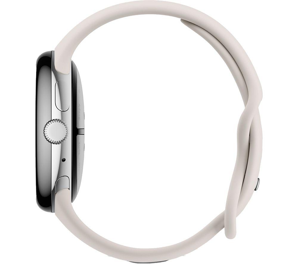 GOOGLE Pixel Watch 3 WiFi - Silver, Porcelain Band, 45 mm image number 3 of 9