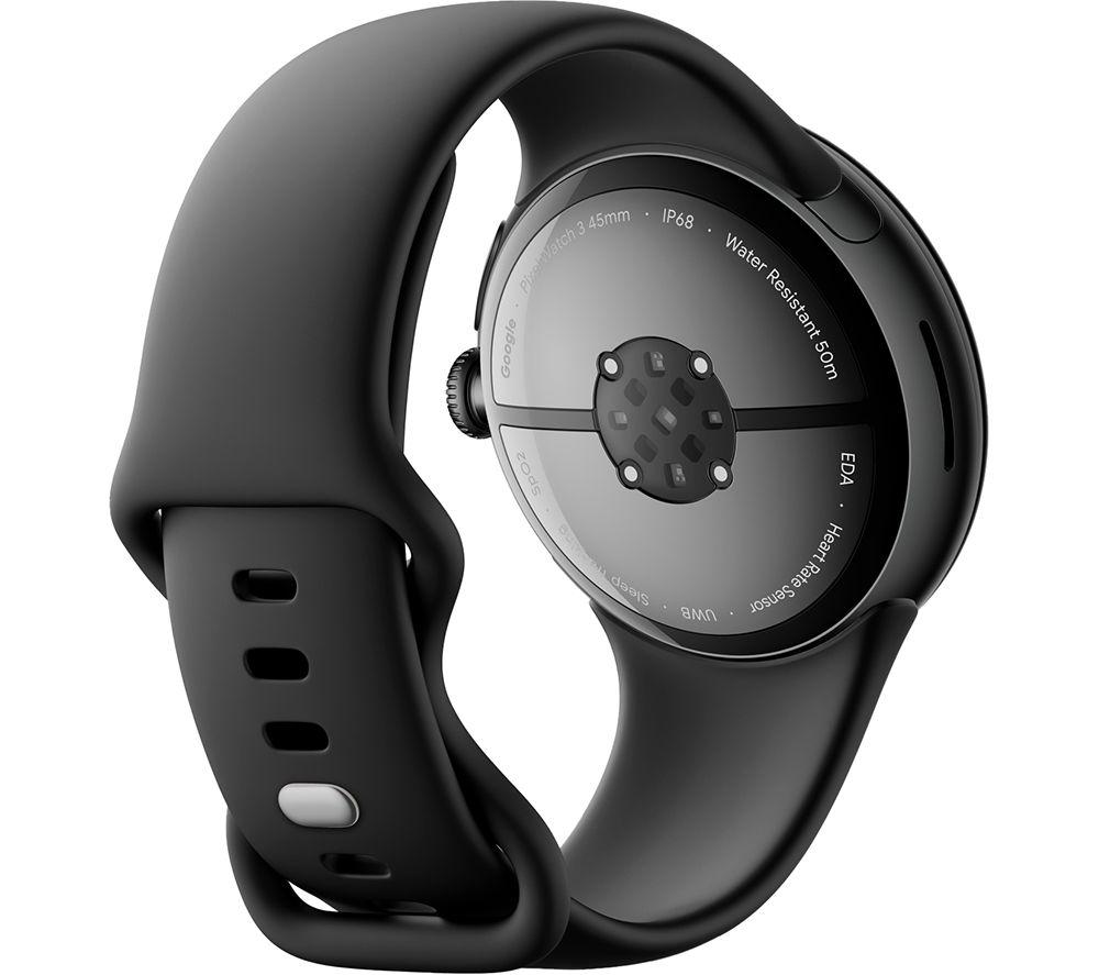 GOOGLE Pixel Watch 3 4G LTE - Black, Obsidian Band, 45 mm image number 4 of 12