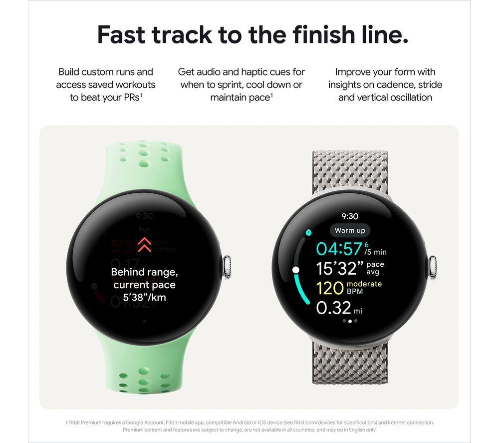 GOOGLE Pixel Watch 3 4G LTE - Silver, Porcelain Band, 45 mm image number 7 of 13