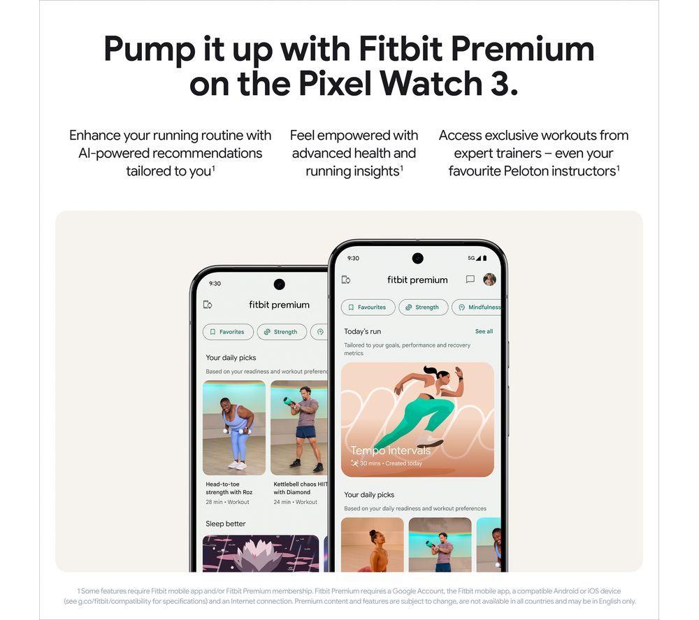 GOOGLE Pixel Watch 3 4G LTE - Silver, Porcelain Band, 45 mm image number 11 of 13