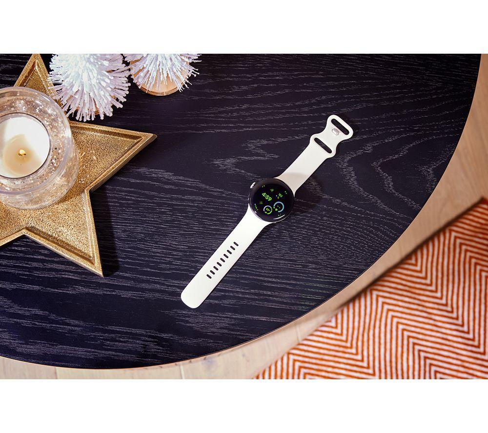 GOOGLE Pixel Watch 3 4G LTE - Silver, Porcelain Band, 45 mm image number 12 of 13