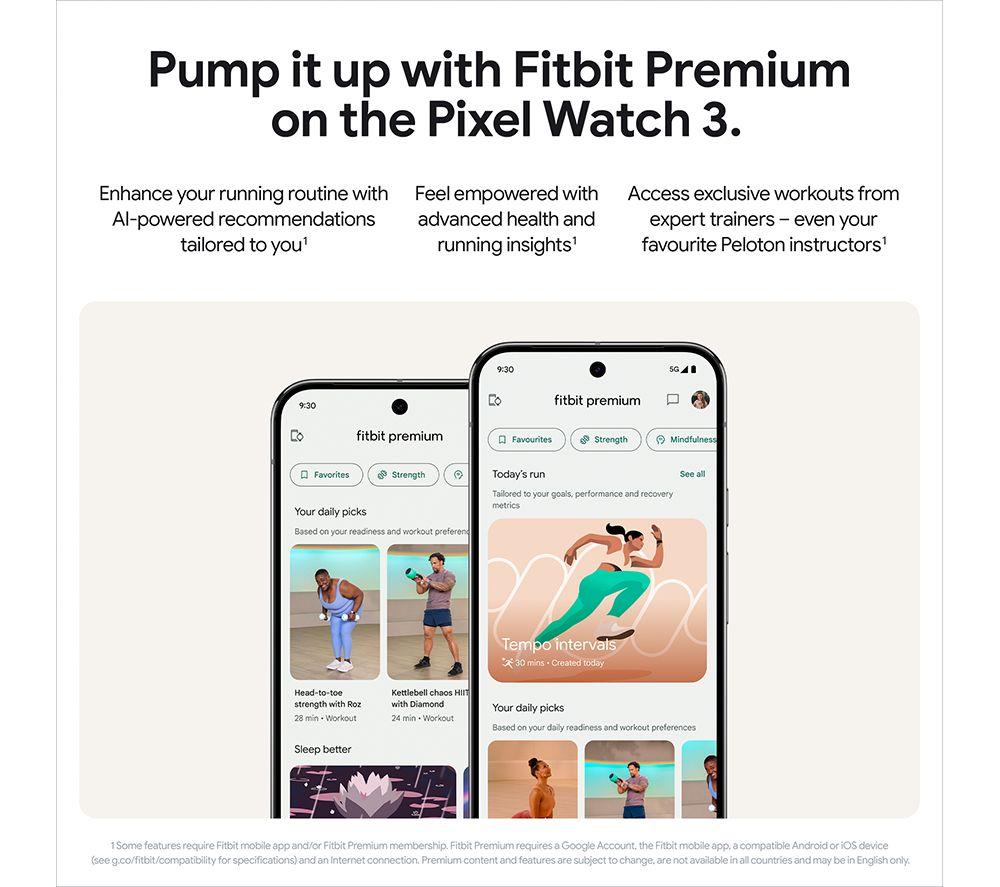 GOOGLE Pixel Watch 3 WiFi - Silver, Porcelain Band, 41 mm image number 7 of 9