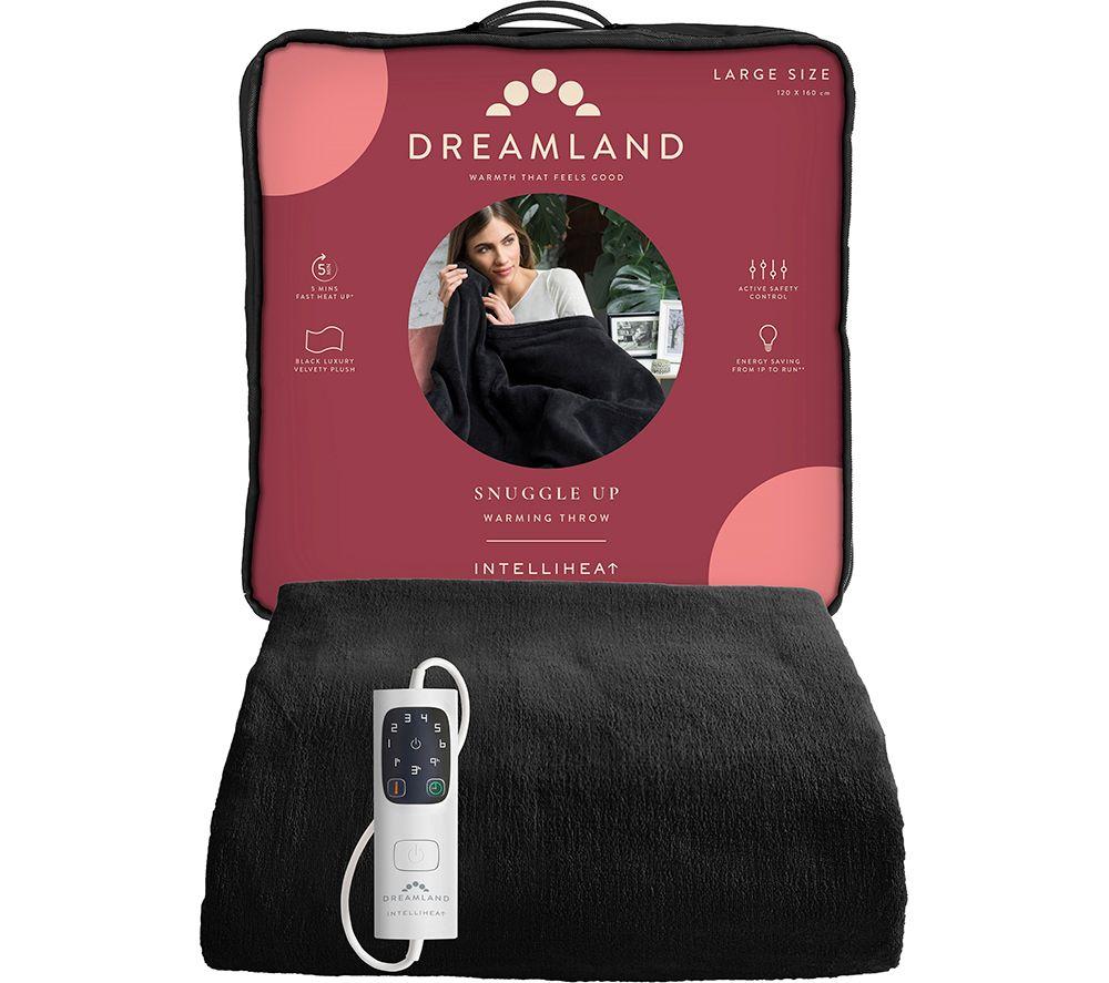 DREAMLAND Snuggle Up Velvet Heated Throw - Black, 160 x 120 cm image number 3 of 8