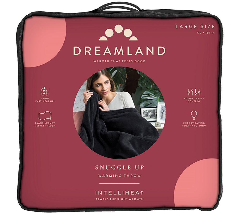 DREAMLAND Snuggle Up Velvet Heated Throw - Black, 160 x 120 cm image number 4 of 8