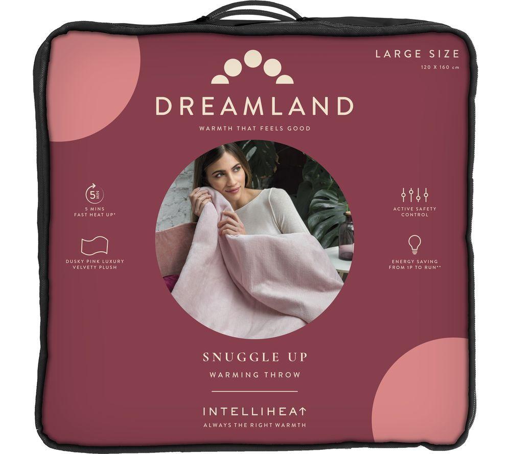 DREAMLAND Snuggle Up Velvet Heated Throw - Pink, 160 x 120 cm image number 2 of 8