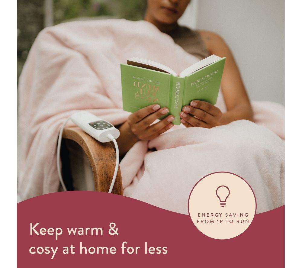 DREAMLAND Snuggle Up Velvet Heated Throw - Pink, 160 x 120 cm image number 4 of 8