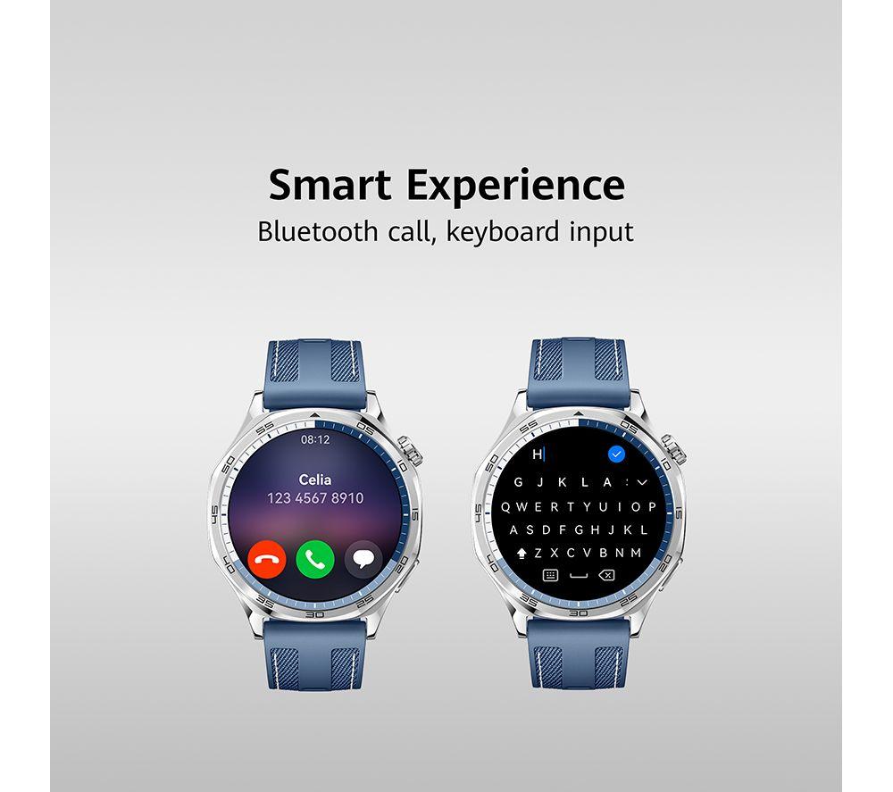 HUAWEI Watch GT 5 - Silver, Blue Woven Nylon Strap, 46 mm image number 5 of 8