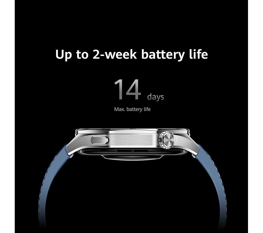 HUAWEI Watch GT 5 - Silver, Blue Woven Nylon Strap, 46 mm image number 6 of 8