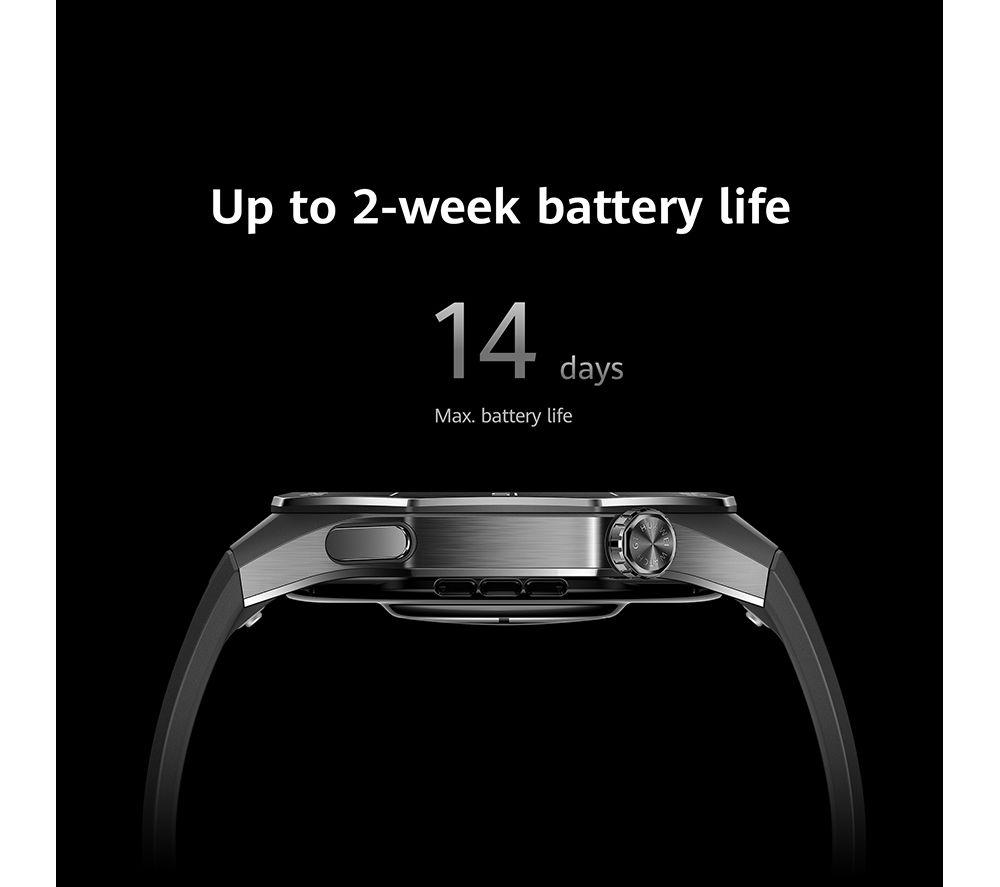 Buy HUAWEI Watch GT 5 Pro - Titanium, Black Fluoroelastomer Strap