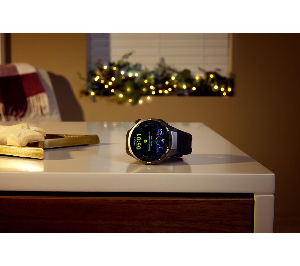 Buy HUAWEI Watch GT 5 Pro - Titanium, Black Fluoroelastomer Strap