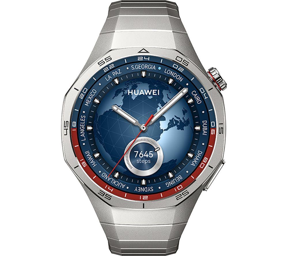 HUAWEI Watch GT 5 Pro - Titanium, Black Fluoroelastomer Strap, 46 mm