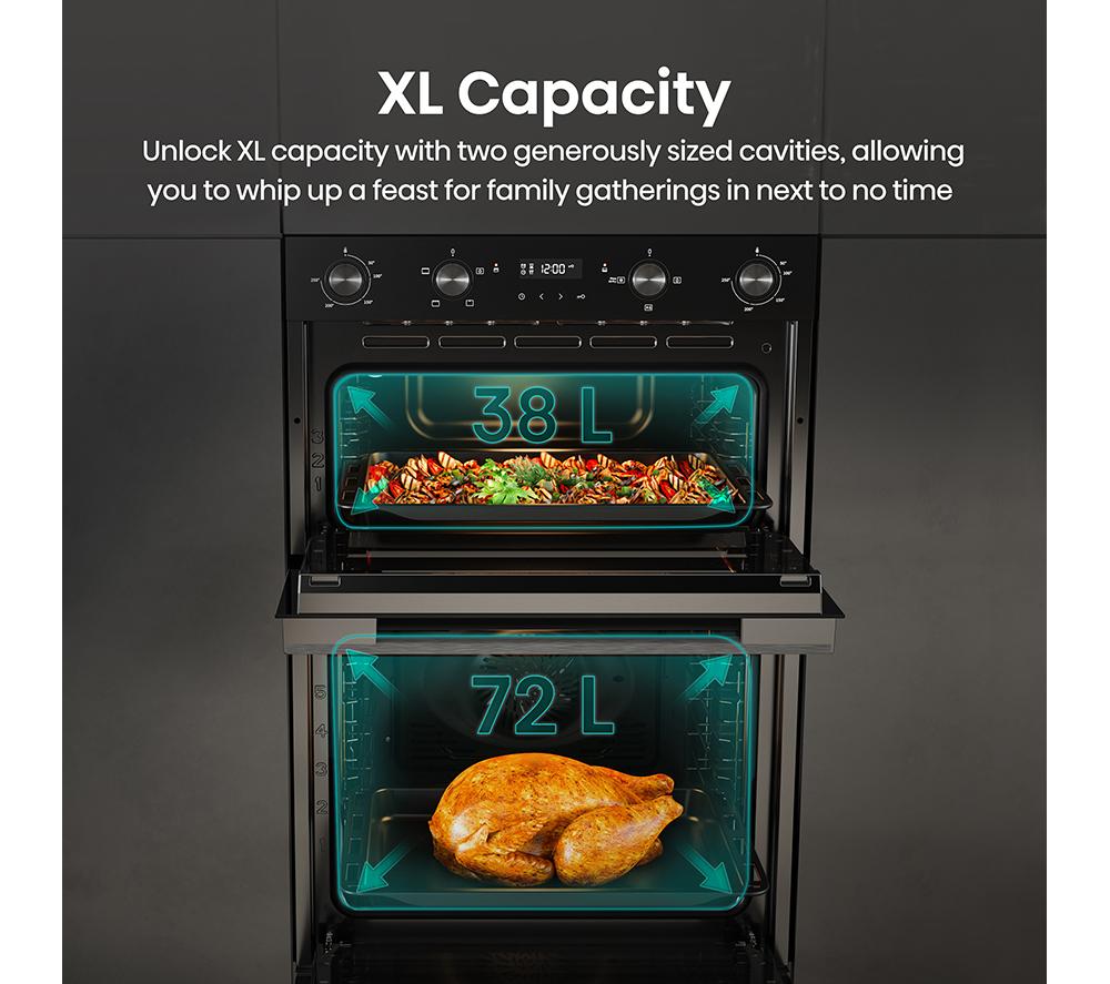 HISENSE Hi6 72/38L BID914221CDBG Electric Double Oven - Black image number 4 of 16