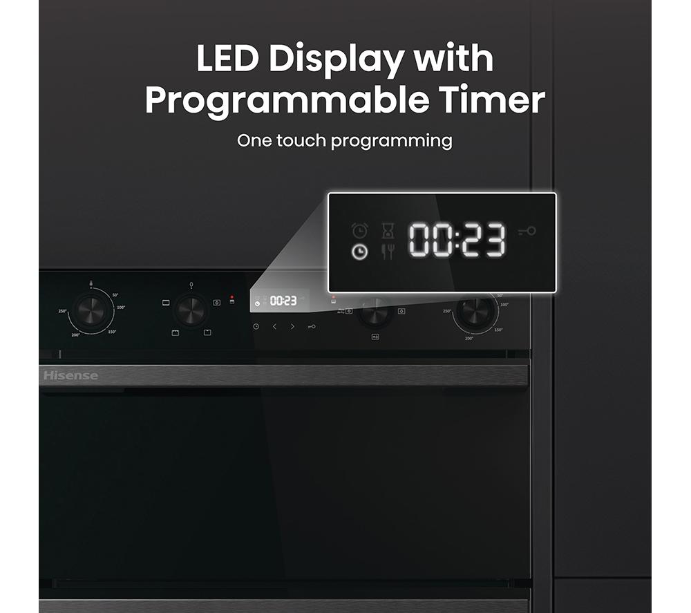 HISENSE Hi6 72/38L BID914221CDBG Electric Double Oven - Black image number 10 of 16