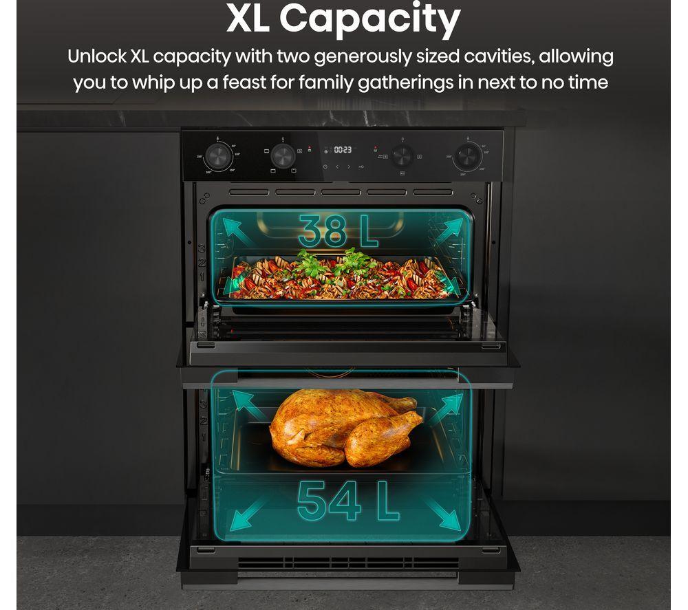 HISENSE Hi6 54/38L BUD714221ADBG Electric Built-under Double Oven - Black image number 3 of 15