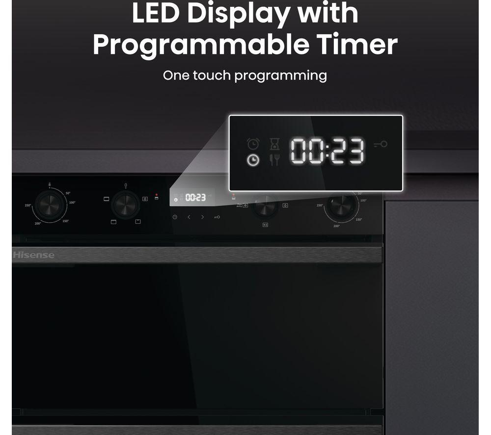 HISENSE Hi6 54/38L BUD714221ADBG Electric Built-under Double Oven - Black image number 9 of 15
