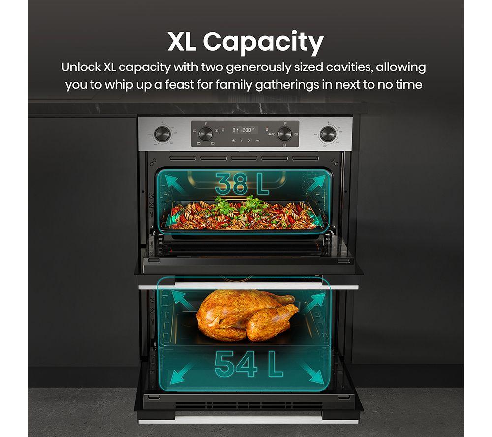HISENSE Hi6 54/38L BUD714221AX Electric Built-under Double Oven - Stainless Steel image number 3 of 15