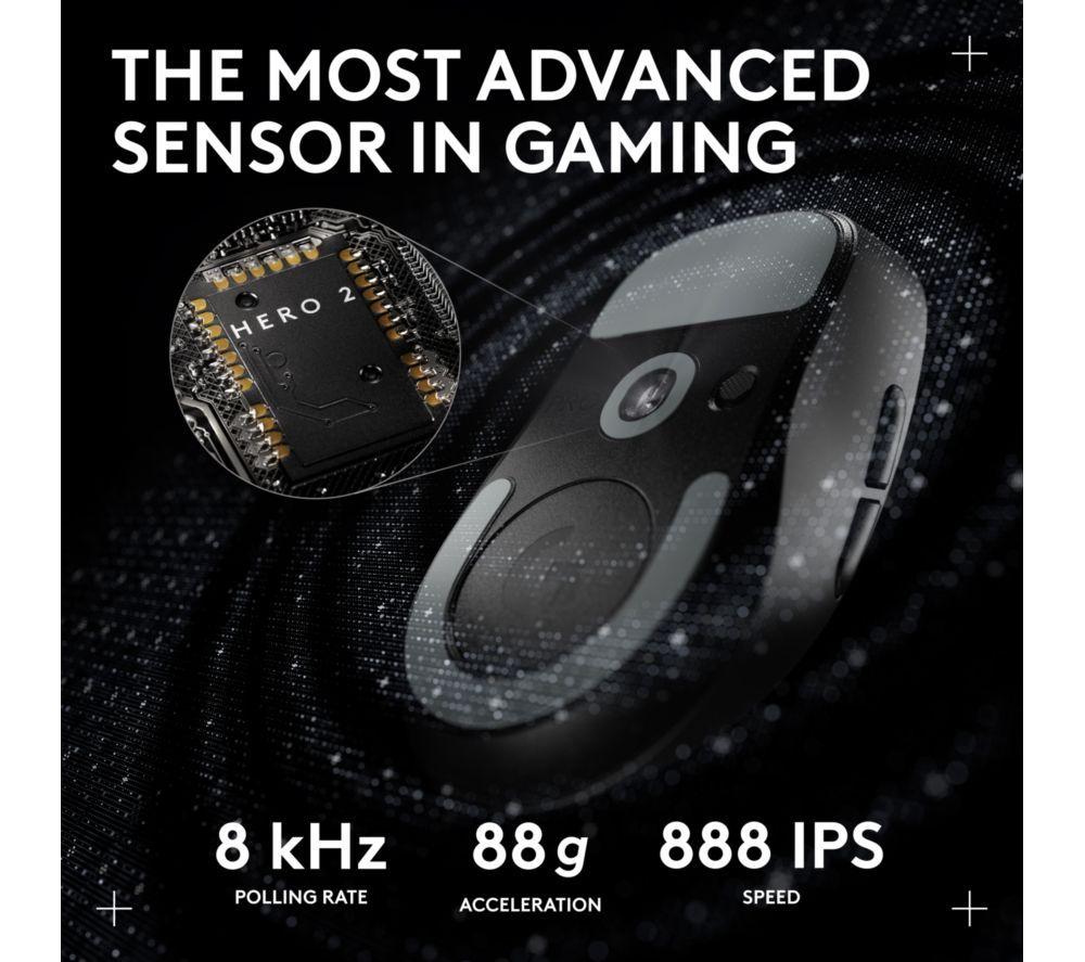 LOGITECH Pro X Superlight 2 Dex Wireless Optical Gaming Mouse - Black image number 24 of 34