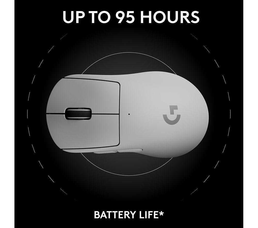 LOGITECH Pro X Superlight 2 Dex Wireless Optical Gaming Mouse - White image number 7 of 34