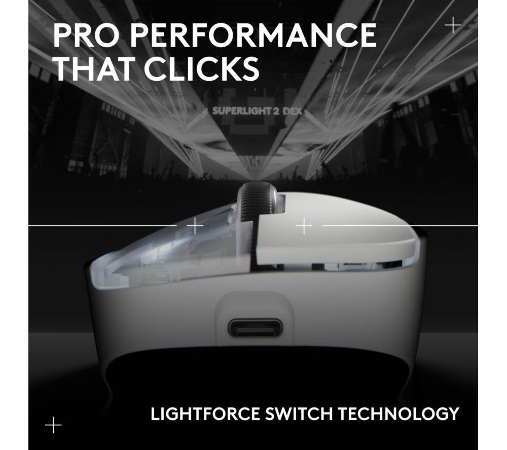 LOGITECH Pro X Superlight 2 Dex Wireless Optical Gaming Mouse - White image number 27 of 34