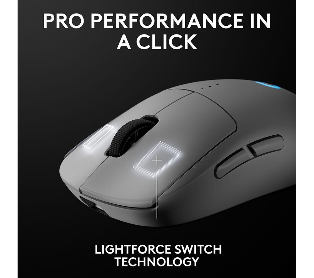 LOGITECH PRO 2 Lightspeed RGB Wireless Optical Gaming Mouse - White image number 5 of 18