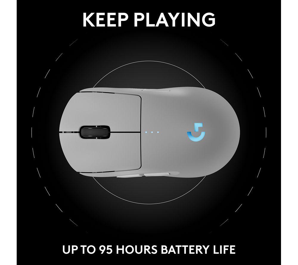 LOGITECH PRO 2 Lightspeed RGB Wireless Optical Gaming Mouse - White image number 6 of 18