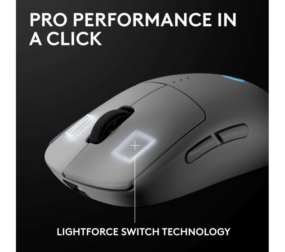 LOGITECH PRO 2 Lightspeed RGB Wireless Optical Gaming Mouse - White image number 13 of 18