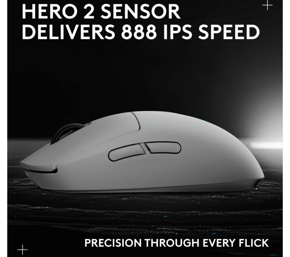 LOGITECH PRO 2 Lightspeed RGB Wireless Optical Gaming Mouse - White image number 17 of 18