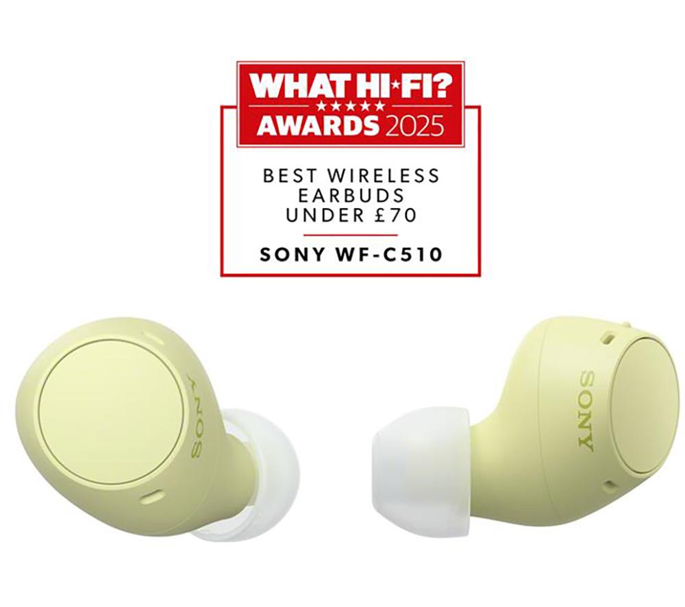 SONY WF-C510 Wireless Bluetooth Earbuds - Yellow image number 2 of 18