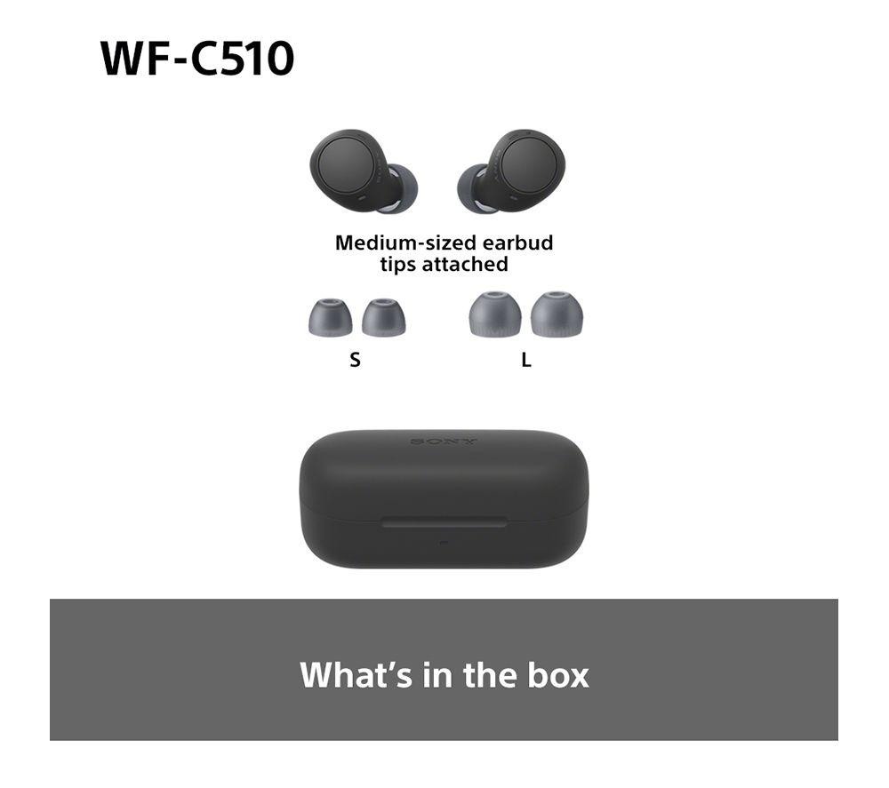SONY WF-C510 Wireless Bluetooth Earbuds - Black image number 15 of 19