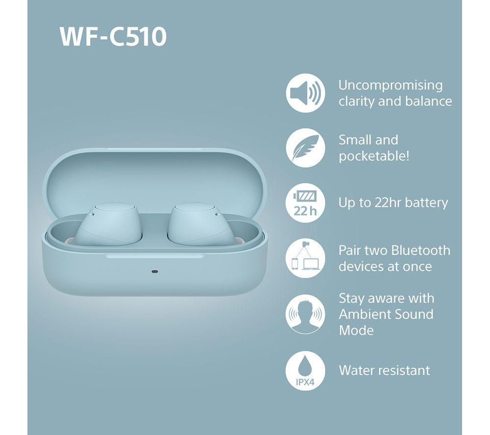 SONY WF-C510 Wireless Bluetooth Earbuds - Blue image number 3 of 18