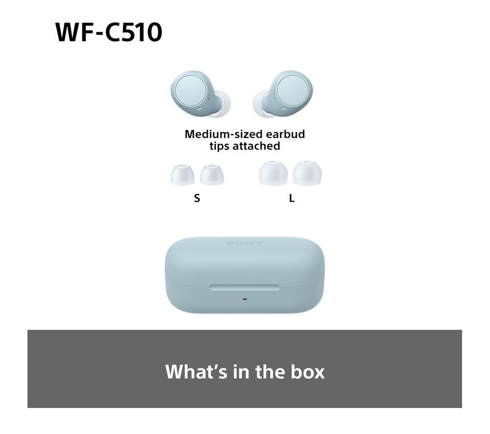 SONY WF-C510 Wireless Bluetooth Earbuds - Blue image number 14 of 18