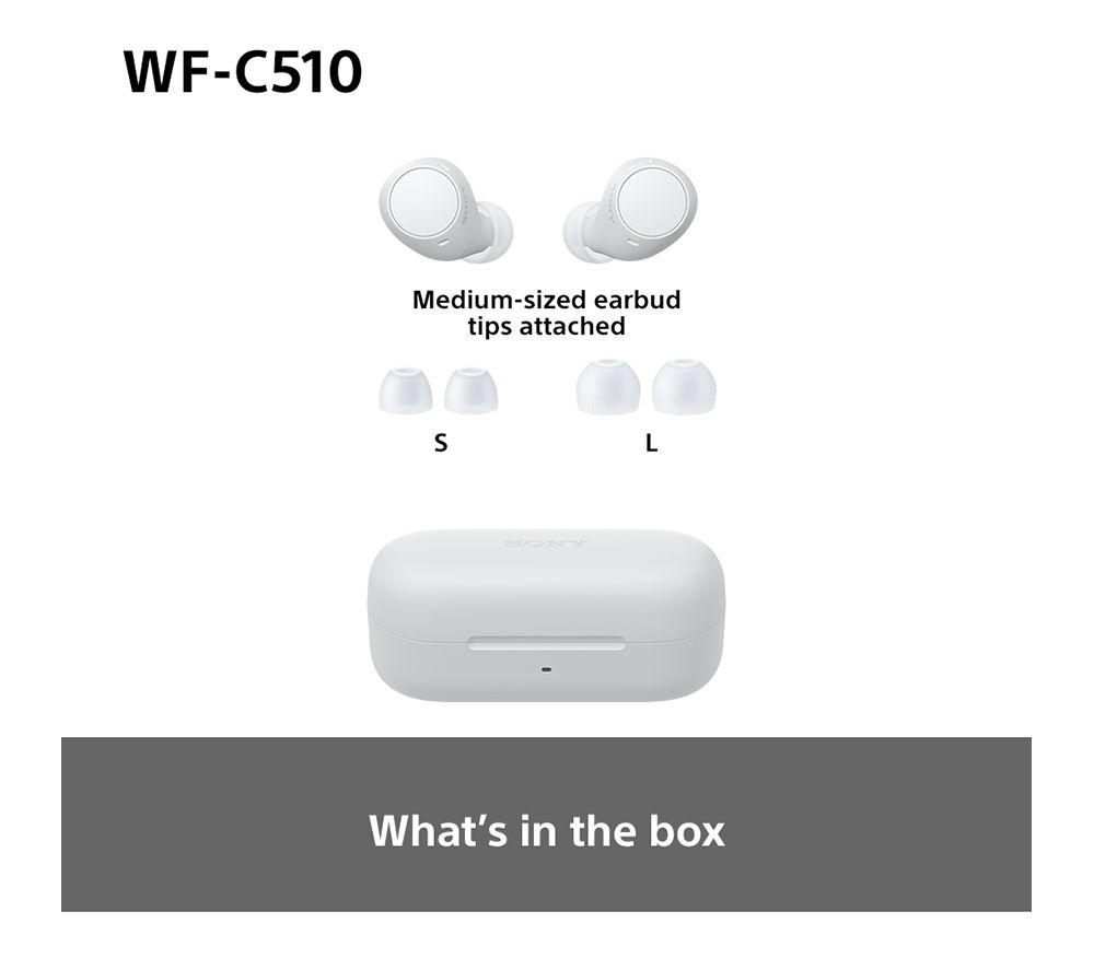 SONY WF-C510 Wireless Bluetooth Earbuds - White image number 14 of 19
