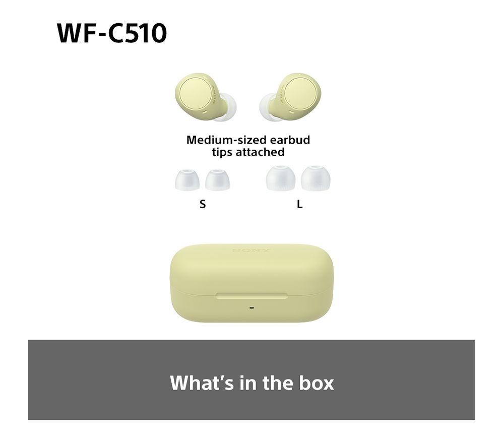 SONY WF-C510 Wireless Bluetooth Earbuds - Yellow image number 14 of 18