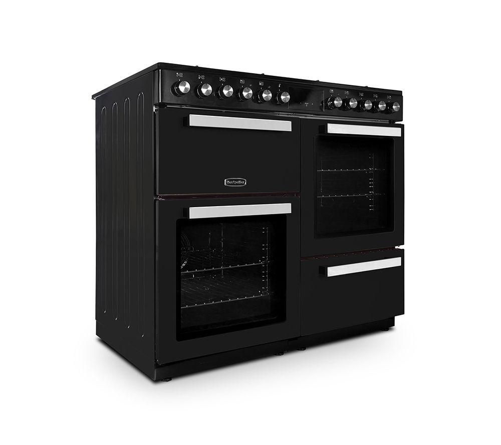 MONTPELLIER MDFRC100K 100 cm Dual Fuel Range Cooker - Black & Chrome image number 3 of 7