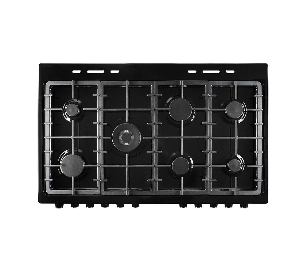 MONTPELLIER MDFRC100K 100 cm Dual Fuel Range Cooker - Black & Chrome image number 5 of 7