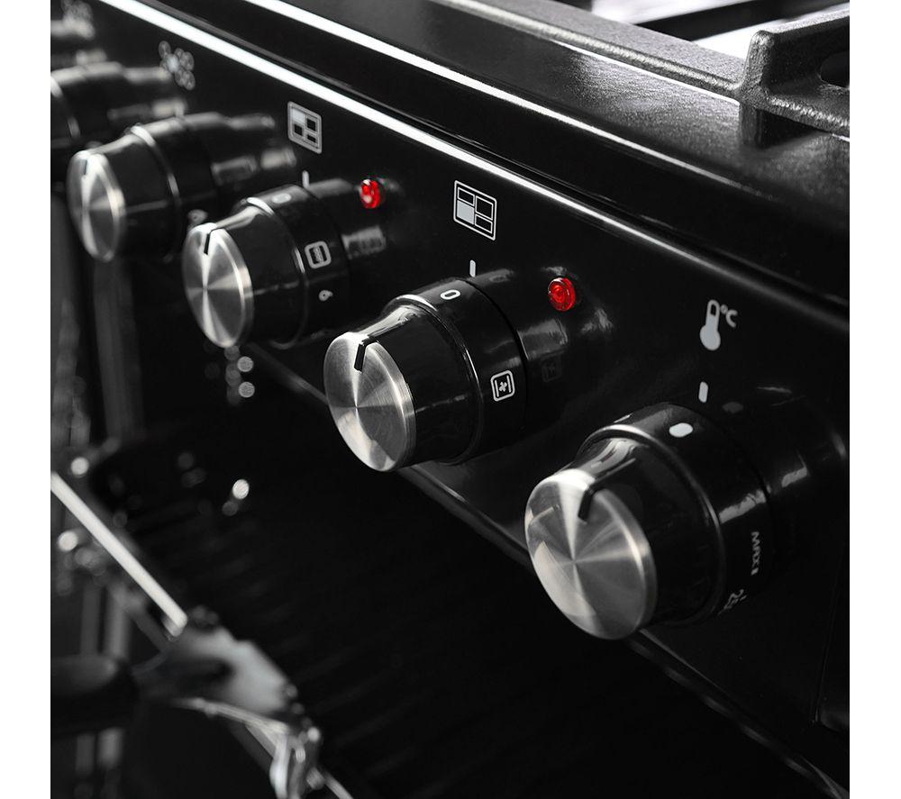 MONTPELLIER MDFRC100K 100 cm Dual Fuel Range Cooker - Black & Chrome image number 6 of 7