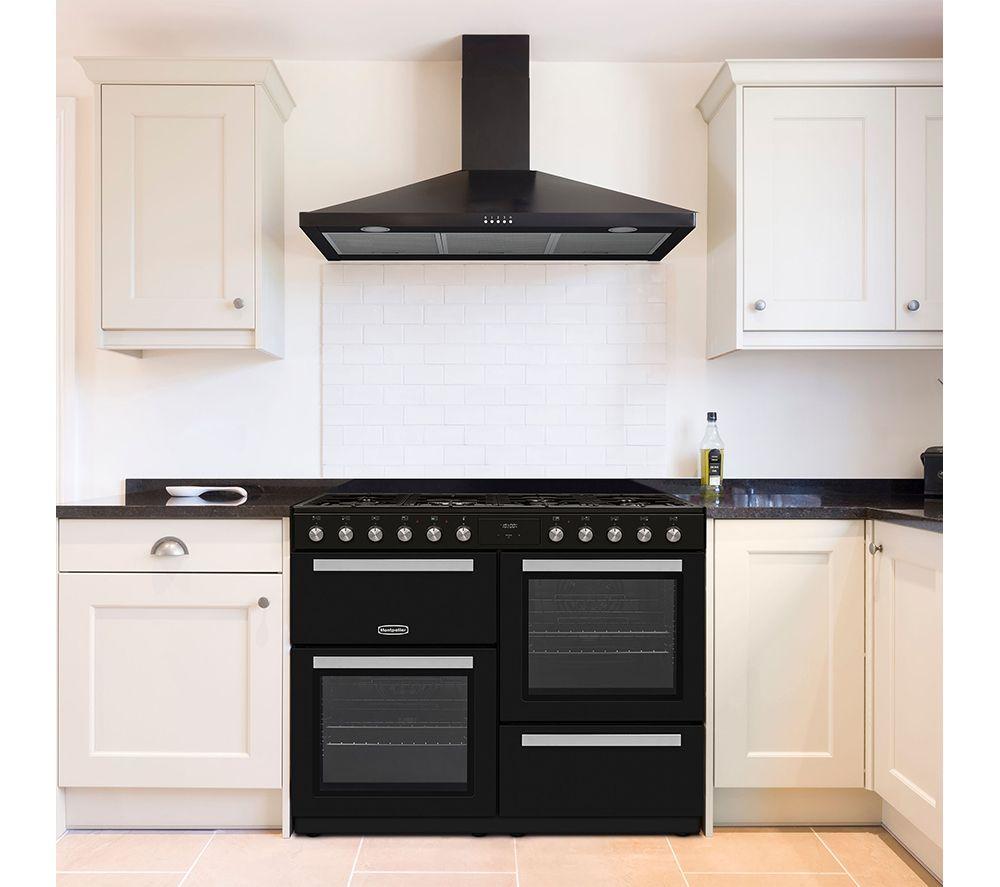 MONTPELLIER MDFRC100K 100 cm Dual Fuel Range Cooker - Black & Chrome image number 7 of 7